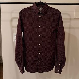 H&M Dark Burgundy Casual Button-Down Shirt